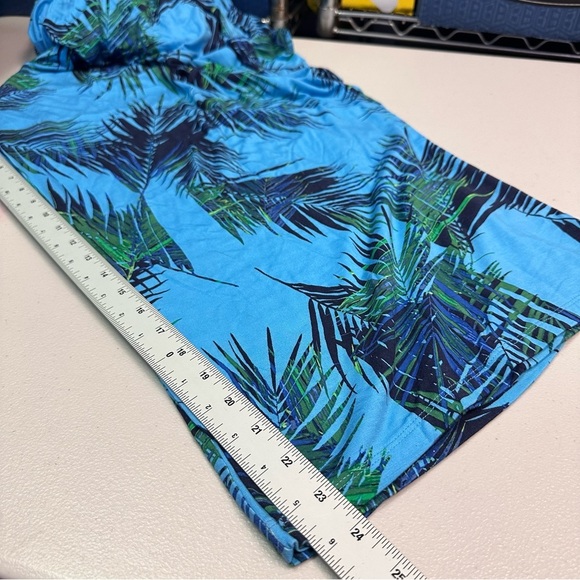 Belle by Kim Gravel | Blue and Green Leaf Print Jumpsuit - Picture 7 of 7